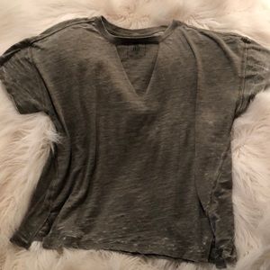 Free People Army Green T-shirt